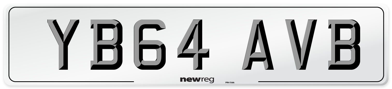 YB64 AVB Number Plate from New Reg